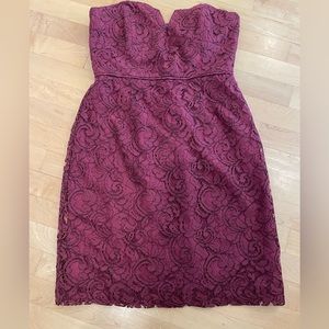 J.Crew Lace Cocktail Dress - Burgundy
